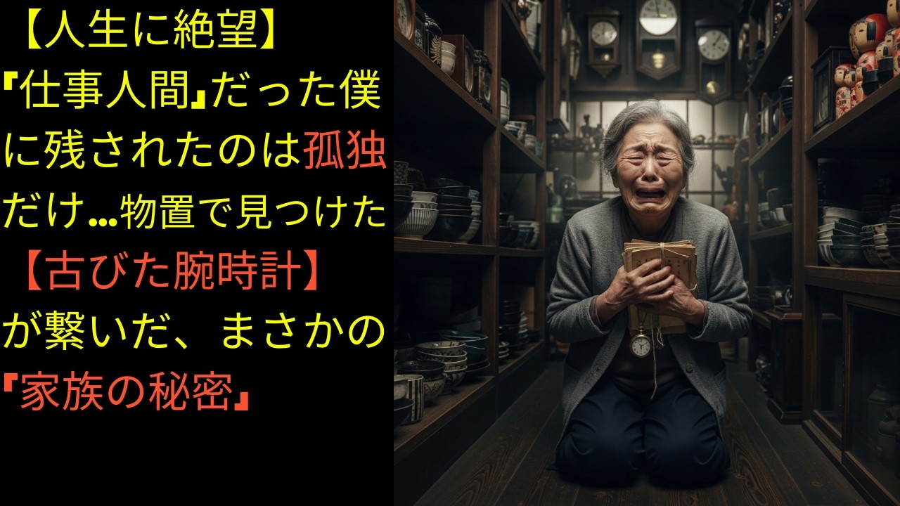 【人生に絶望】「仕事人間」だった僕に残されたのは孤独だけ…物置で見つけた【古びた腕時計】が繋いだ、ま