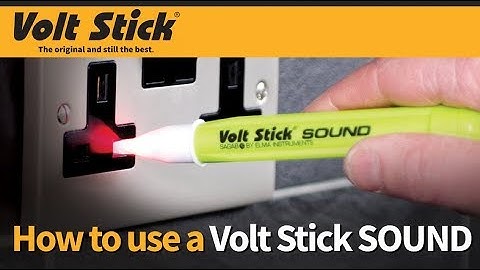 How to use a Volt Stick SOUND voltage detector