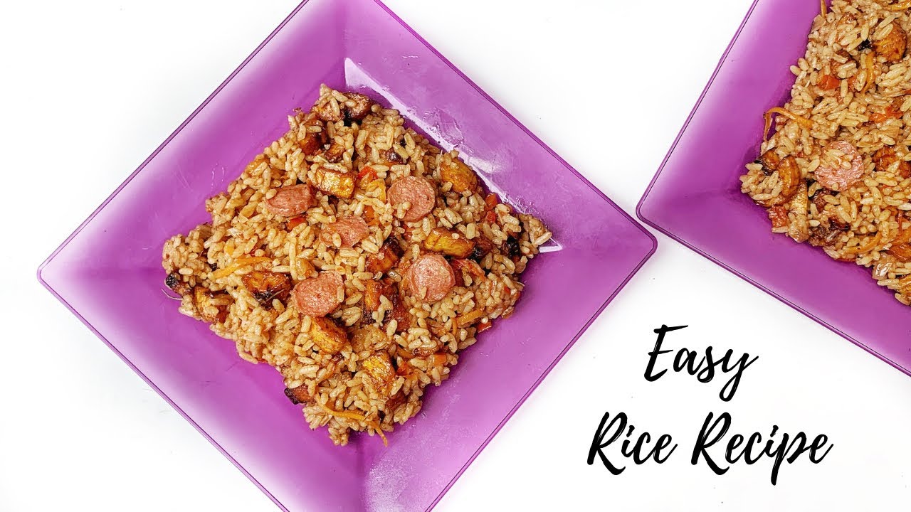 HOW TO MAKE A SWEET AND SAVORY RICE DISH | WITH PLANTAINS AND SAUSAGE