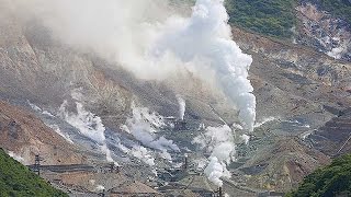 活発な火山活動が続く箱根山＝勢いよく噴出する大涌谷の蒸気