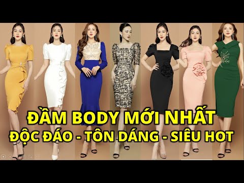 Video Váy đầm ôm body dự tiệc cưới xẻ tà, sang trọng cao cấp... - youtube