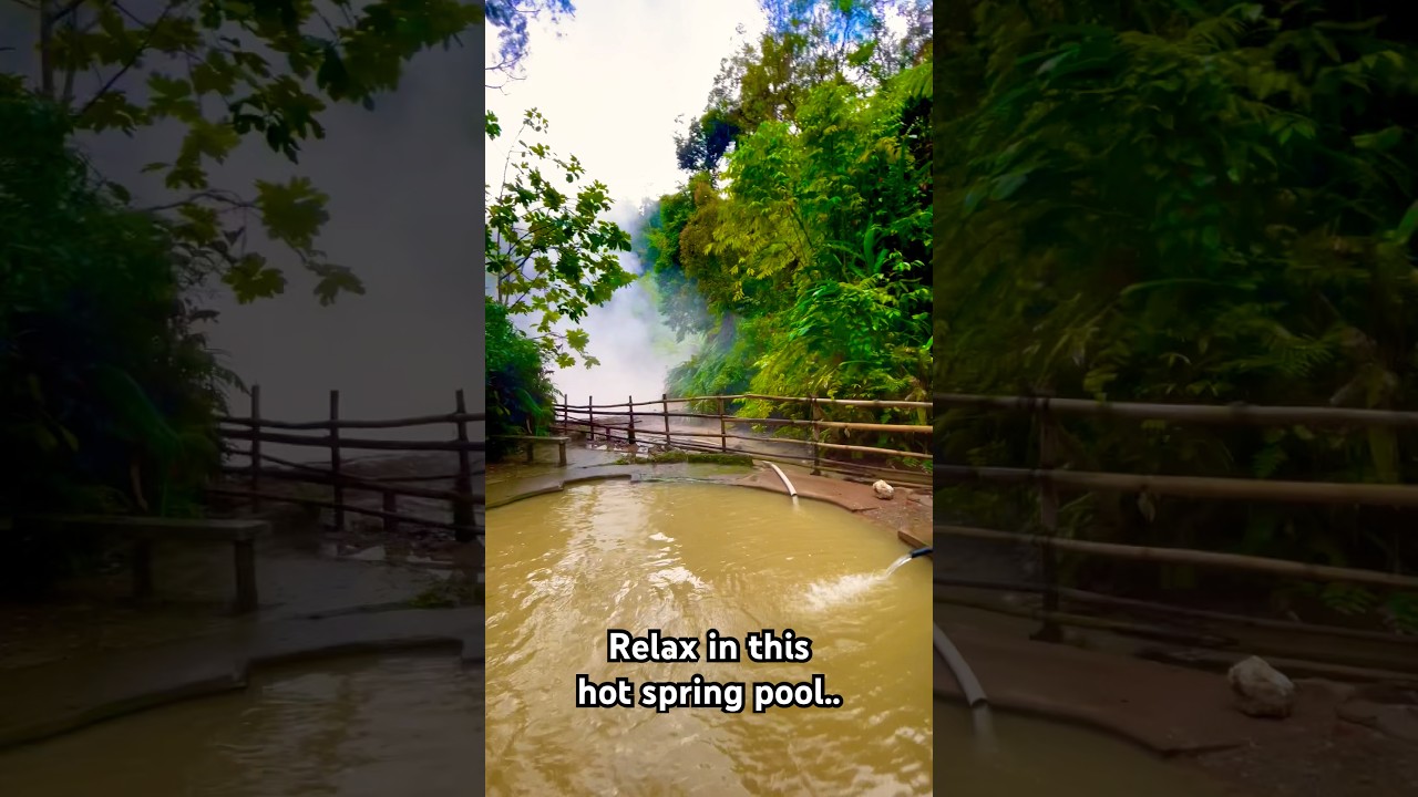 Natural Jacuzzi from Lake Agco Hot Spring in the Philippines 