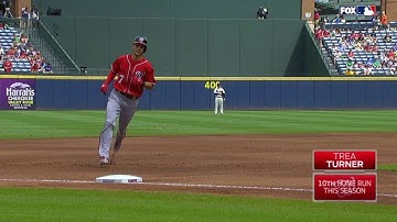 WSH@ATL: Turner leads off the game with a home run