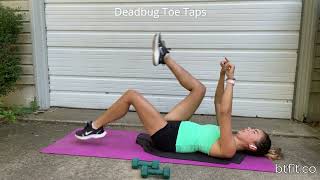 Deadbug Toe Taps | BTFit.co