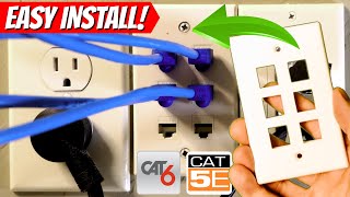 6 PORT DATA WALL PLATE INSTALL  QUICK & EASY!