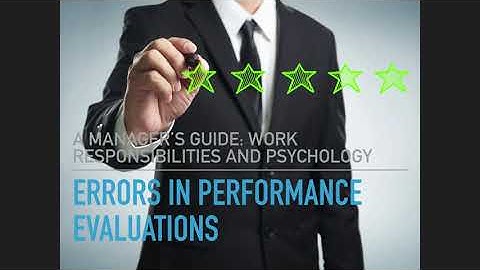Lecture 21 - Errors in Performance Evaluations