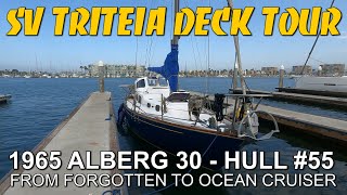 1965 Alberg 30 SV Triteia Post 4+ year Refit Above Decks Boat Tour