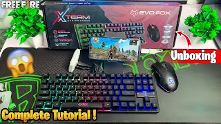 2024 New Complete Tutorial| Unboxing Full Setup for How to play free fire keyboard mouse on mobile