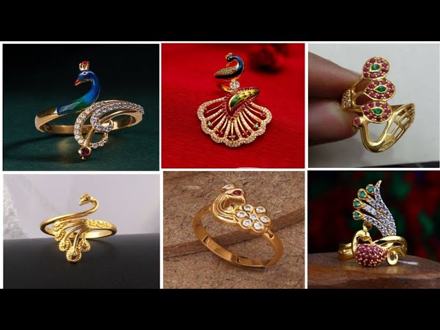 Artificial Jewelry Brass Golden Multi Peacock Ring, Size: Free Size at Rs  190/piece in Surat