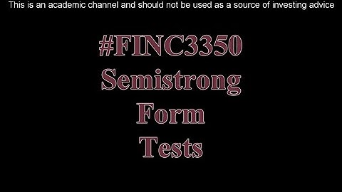Semistrong-form Test