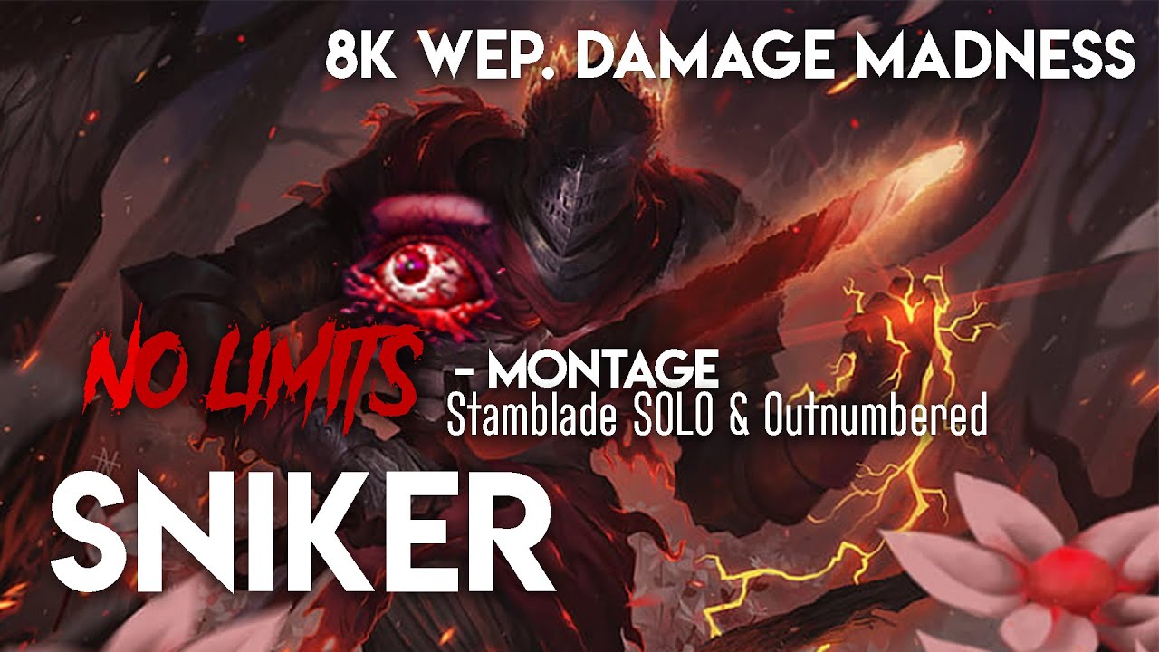 SNIKER ESO - Stamblade Solo Montage - NO LIMITS, 8k WEAPON DAMAGE MADNESS
