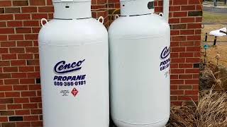 Cenco Heating Oil and Propane 2 Propane tank install