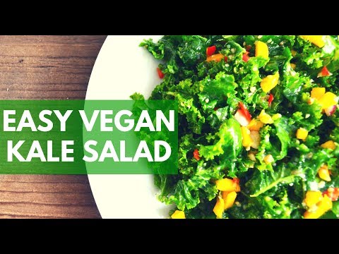 Easy Vegan Kale Salad Recipe - Massaged Kale Salad Vegan