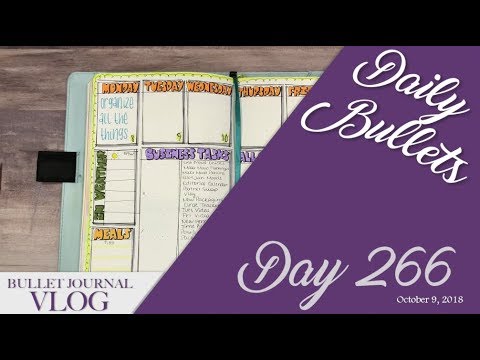 Daily Bullets | Bullet Journal Vlog Day 266 | Challenge Boss | October 9, 2018 cindy guentert-baldo podcast