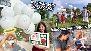 White Balloons With Letters For Blossom’s 1st Death Anniversary | Sai Datinguinoo