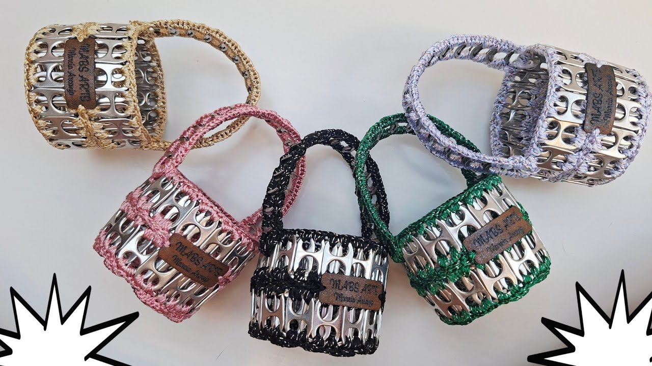 CESTINHA COM LACRES DE LATINHA