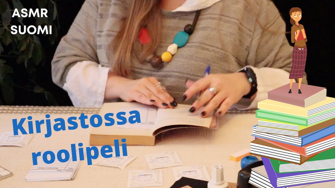 ASMR SUOMI 🤍💙🤍 Tervetuloa Kirjastoon! Kirjasto Roolipeli - Library Roleplay - Finnish Whispering