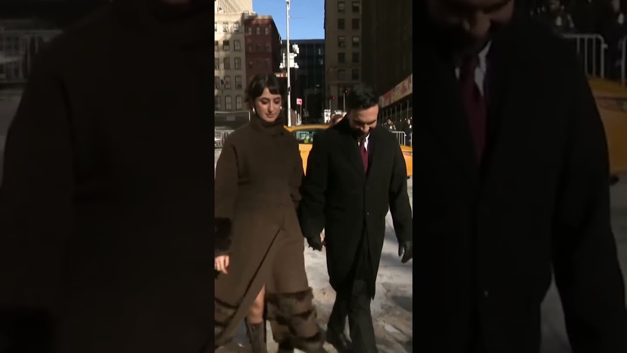 Mamdani arrives to City Hall for his inauguration ceremony