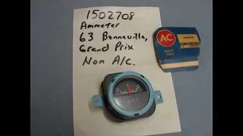 1502708 NOS GM AMMETER AMP DASH GAUGE 1963 BONNEVILLE GRAND PRIX 389 421 PONTIAC