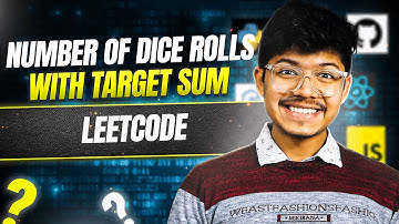 1155. Number of Dice Rolls With Target Sum | 2D DP