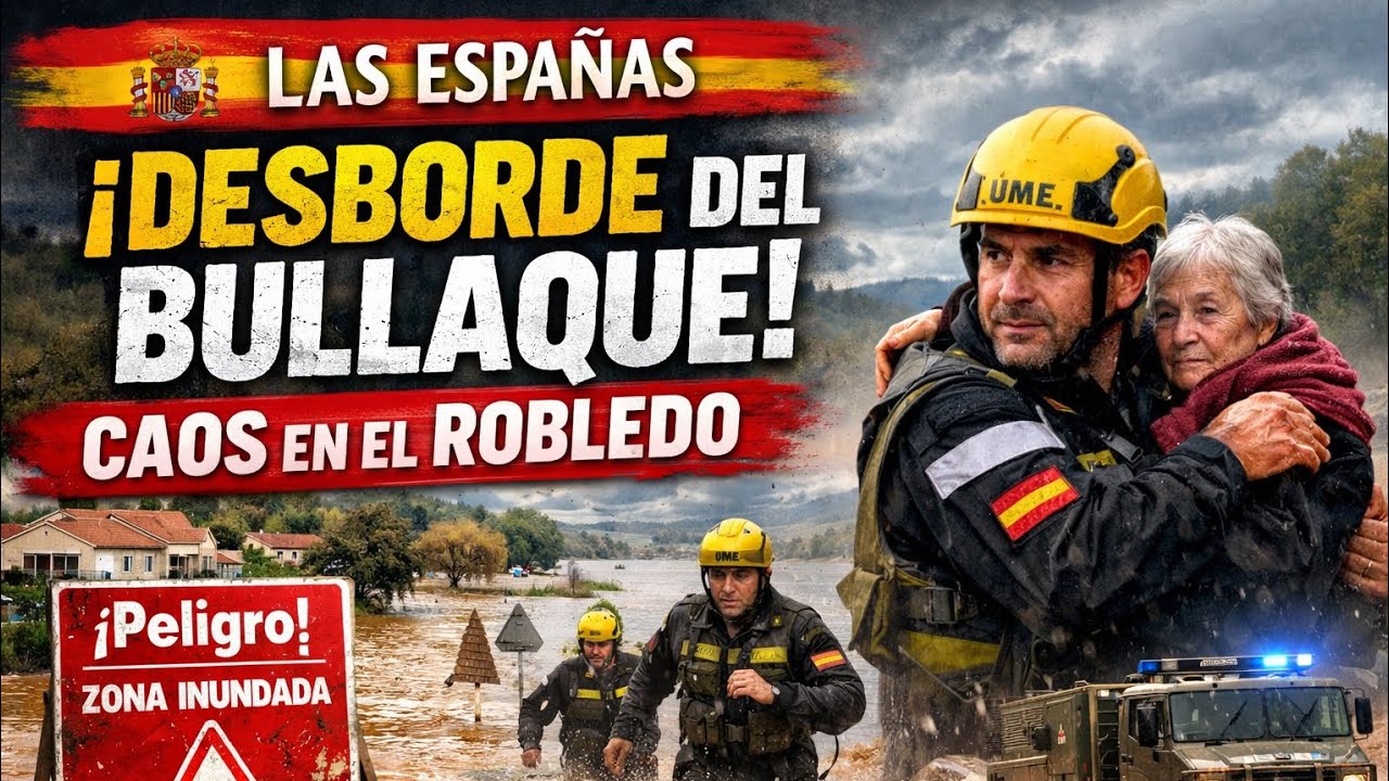 El Bullaque se desborda en El Robledo | La UME interviene en la emergencia
