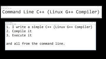 Command Line C++ (Linux G++ Compiler)
