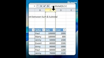 Sum and subtotal #excel #sum #subtotal