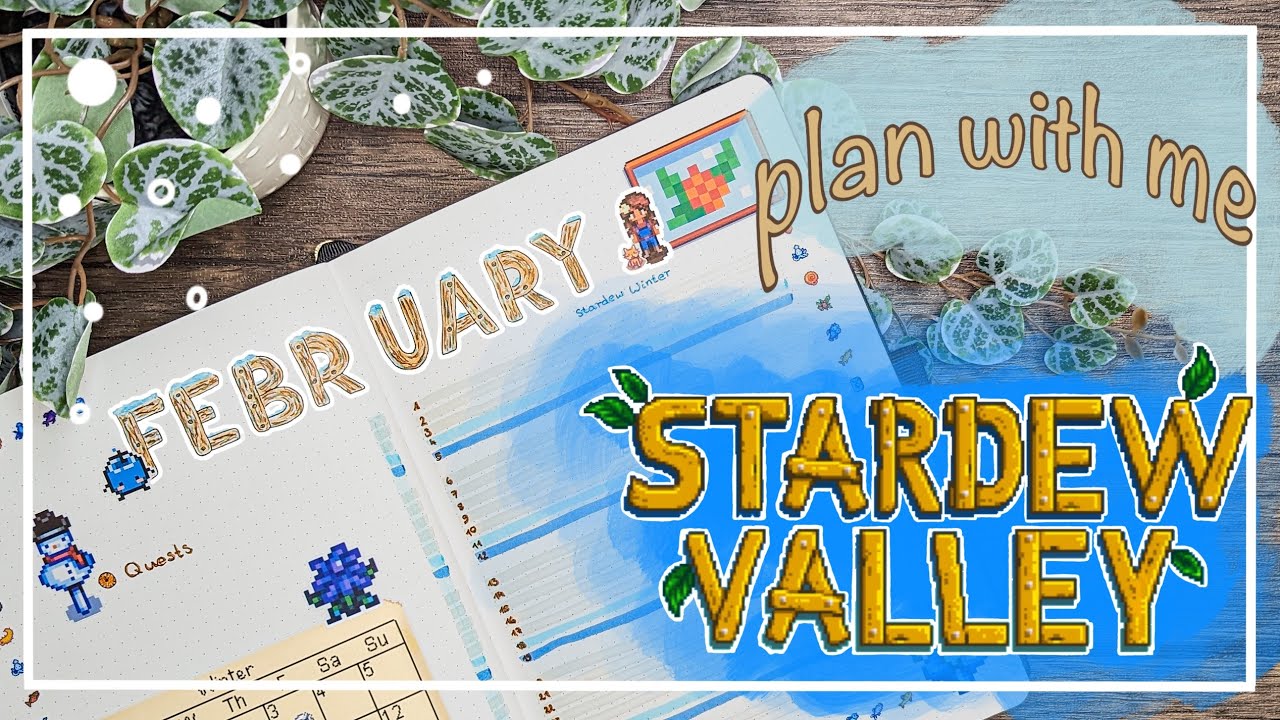 Stardew Valley Winter Bullet Journal Setup I February 2023 I Bujo Jo