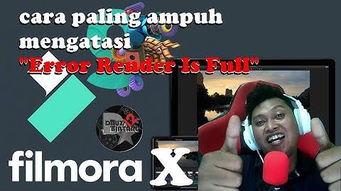CARA MENGATASI ERROR RENDER FOLDER IS FULL PADA WONDERSHARE FILMORA X AMPUH BANGET