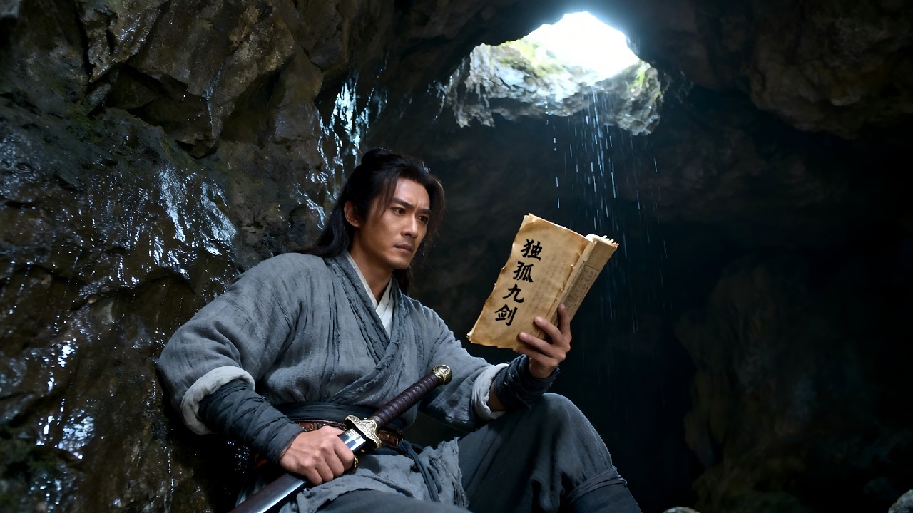 功夫小子被困山洞，卻意外發現傳說中的武林秘籍！ #kungfu