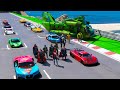 Forest Race Superheroes challenge Superhero cars racing GTA V mods SpiderMan Thor Loki Hulk Venom