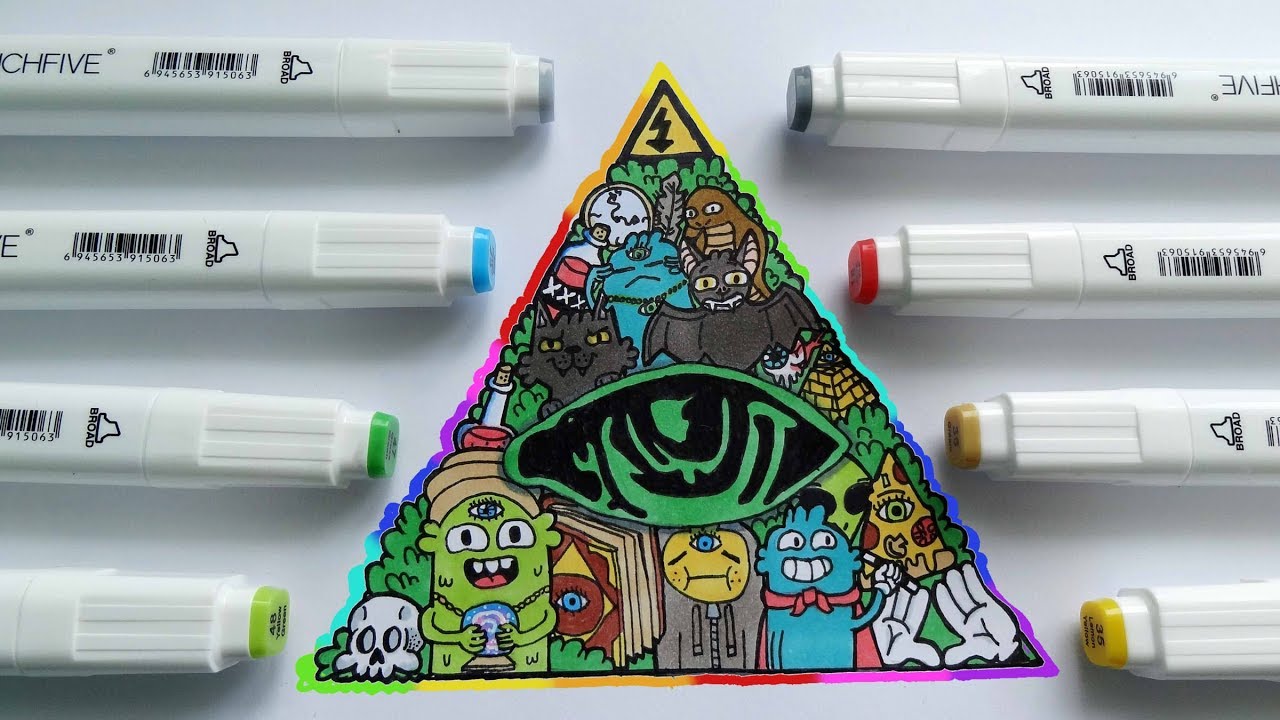 MAGIC ILLUMINATI TRIANGLE DOODLE | speed draw