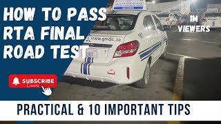 How to pass RTA Final Road Test| 10 Important Tips to pass RTA final Road Test