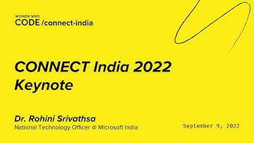 CONNECT India 2022 Keynote: Dr. Rohini Srivathsa