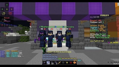 Hypixel Zombies: Alien Arcadium Quartet No Chest Guns (1st win) (legit)