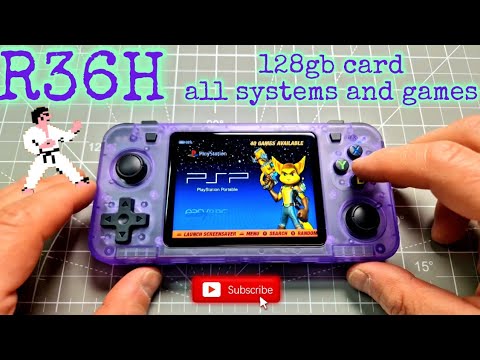 R36H 128gb card all games and all systems list I R36s brother - YouTube