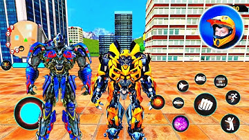 Optimus Prime Multiple Transformation Jet Robot Car Game - Android Gameplay