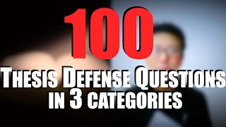 100 Thesis Defense Questions in 3 Categories