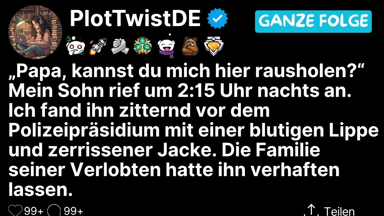 „Papa, kannst du mich hier rausholen?" Es war halb drei nachts, ein regnerischer Donnerstag, als mein Sohn anrief. Seine Stimme brach bei diesem einen Wort. Ich fand ihn zitternd vor dem Präsidium...