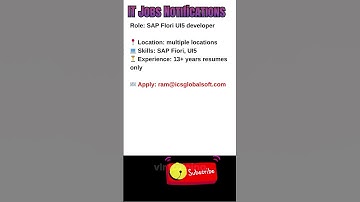 💻 SAP FIori UI5 developer (October 23, 2025)