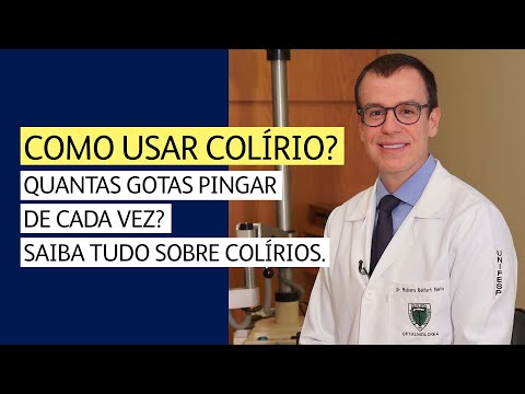 Como usar colírio? Quantas gotas pingar de cada vez? Saiba tudo sobre colírios.