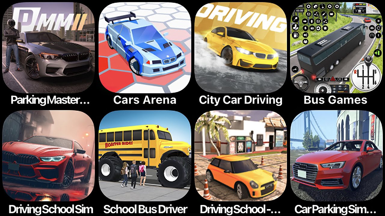 Parking Master Multiplayer 2, Cars Arena, City Car Driving, Bus Games, Driving School Simulator