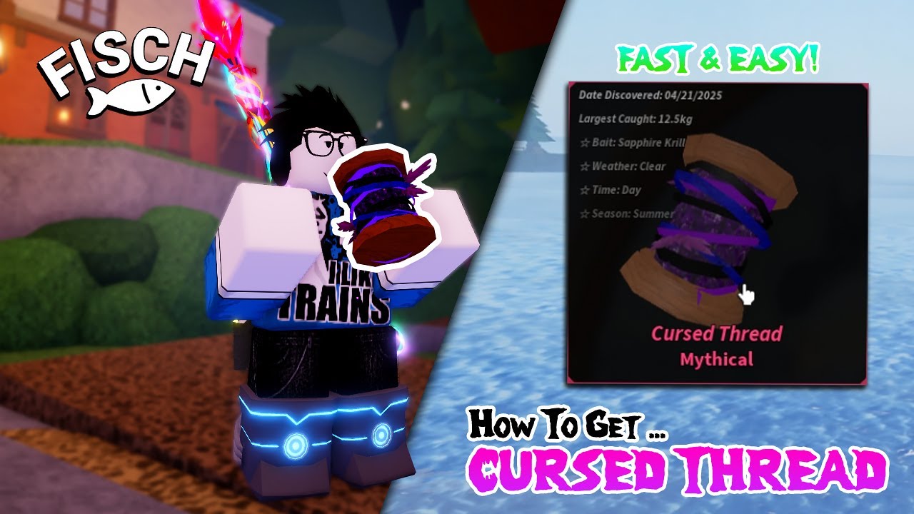Complete Guide How To Get CURSED THREAD Really Easy! | Fisch Roblox ...