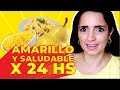 24 HORAS COMIENDO AMARILLO, SANO Y SIN COLORANTES  - Reto de los colores 🍋🍌🧀🍳🍟