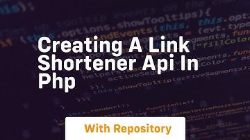 Creating a link shortener api in php