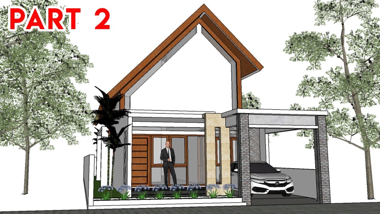 House design tutorial with sketchup Part 2 - YouTube