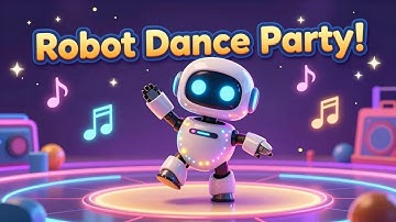 Robot Dance Party Nursery Rhyme | Fun 3D Dancing Robot Song for Kids | TwinkleToons