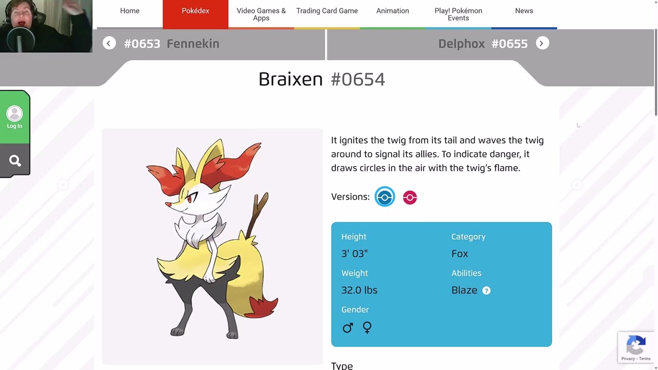 Pokémon Year Cycle - Day 654: Braixen (Official Pokédex)