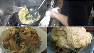 チャーハン人気店の鮮やかな鍋振り 町の中華料理屋さん 炒飯＋焼肉＋ふわとろ玉子の最強コラボ！How to cook Fried Rice with Japanese Omlette