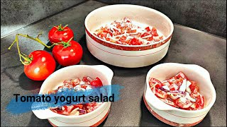 Tomato yogurt salad (easy recipe) | Sallate me domate dhe jogurt (recete e lehte) Recete per Ramazan